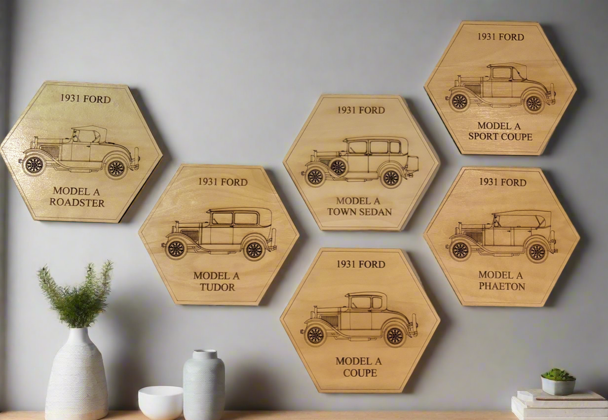 1928, 1929, 1930, 1931 Ford Model A Display or Wall Art (1 piece)