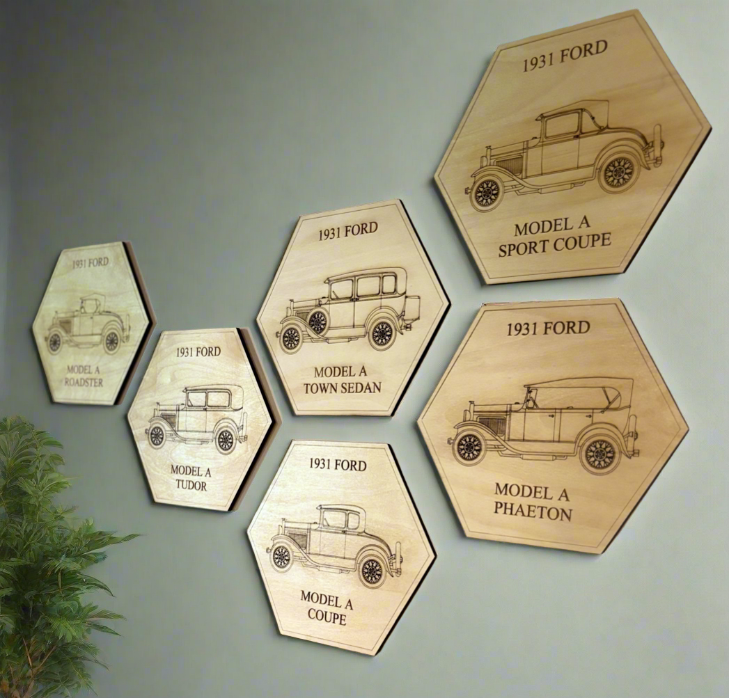 1928, 1929, 1930, 1931 Ford Model A Display or Wall Art (1 piece)