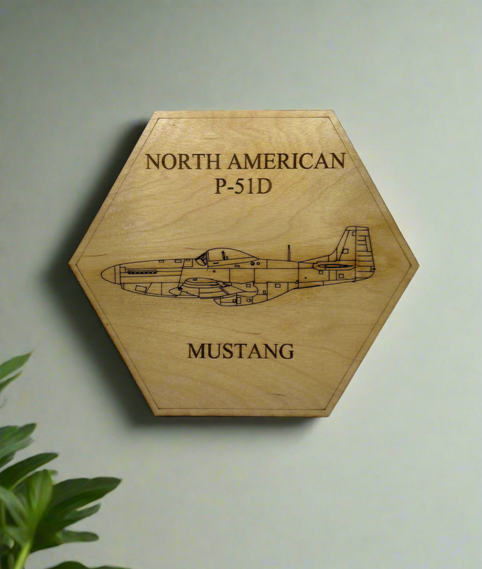 World War II American Airplane Fighter Display or Wall Art (1 piece)