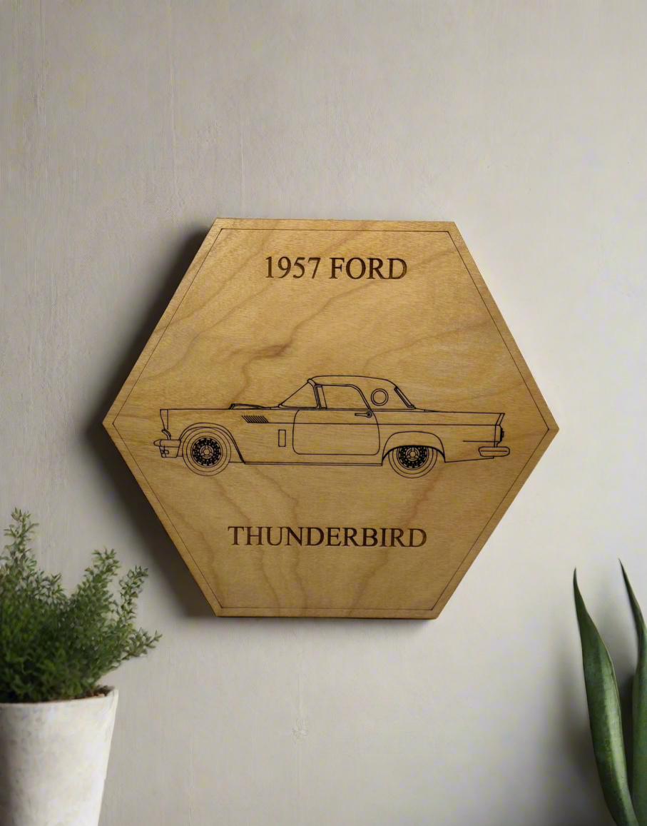 1957 Ford Thunderbird Wall or Display Art – Perfect for Car Enthusiasts (1 Piece)