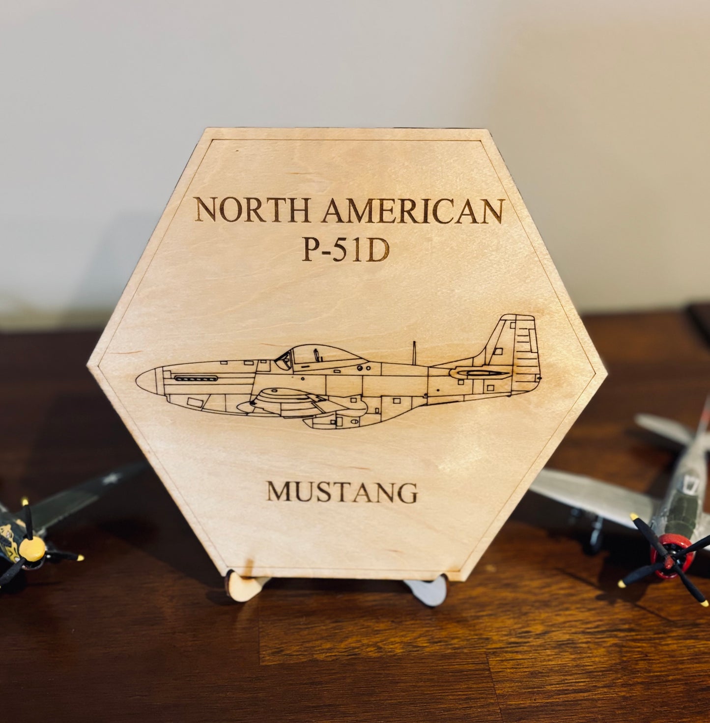 World War II American Airplane Fighter Display or Wall Art (1 piece)