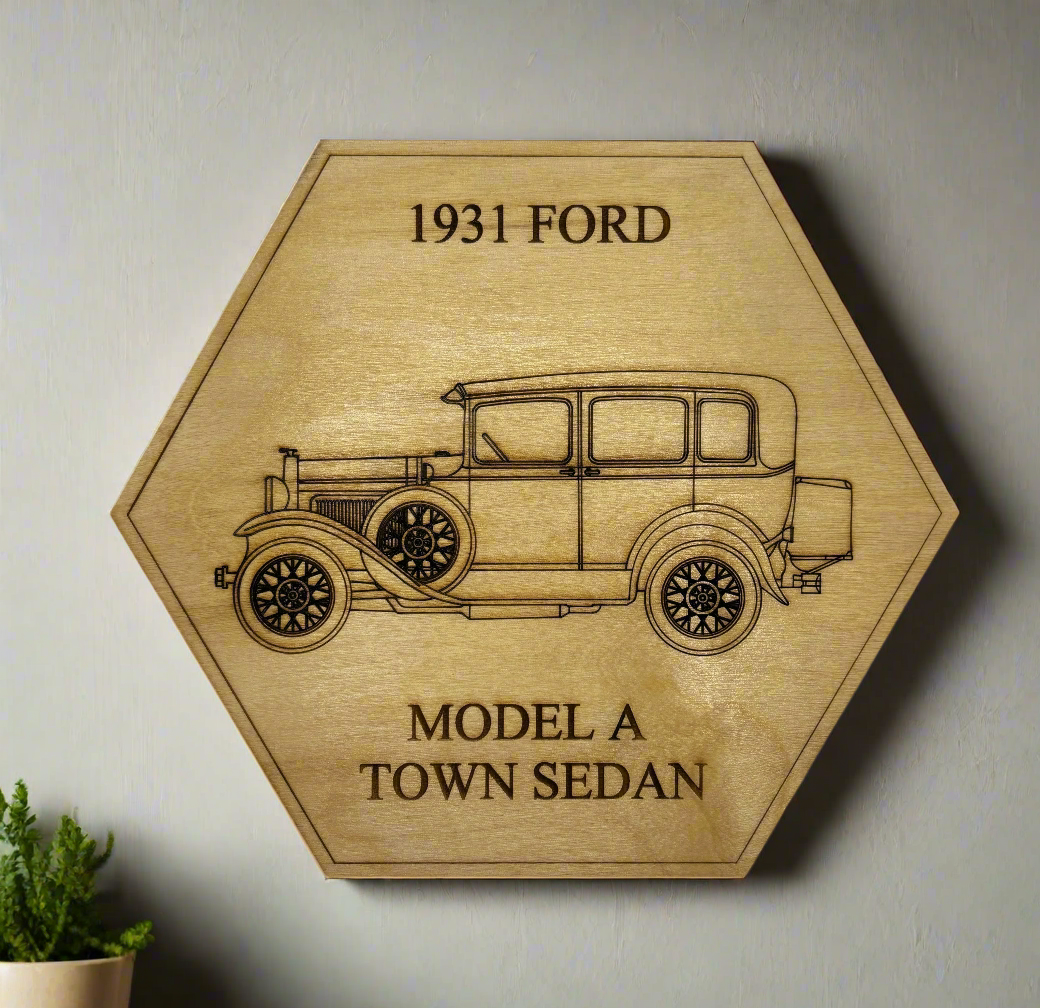 1928, 1929, 1930, 1931 Ford Model A Display or Wall Art (1 piece)