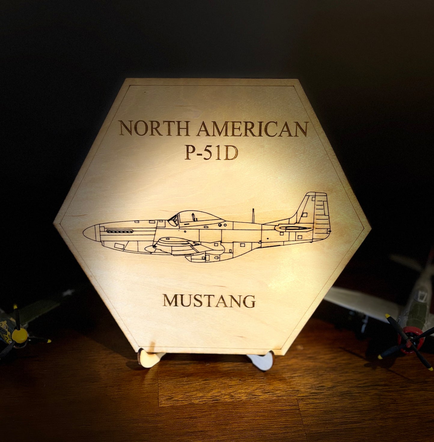 Laser-Engraved Stand for Displaying Art