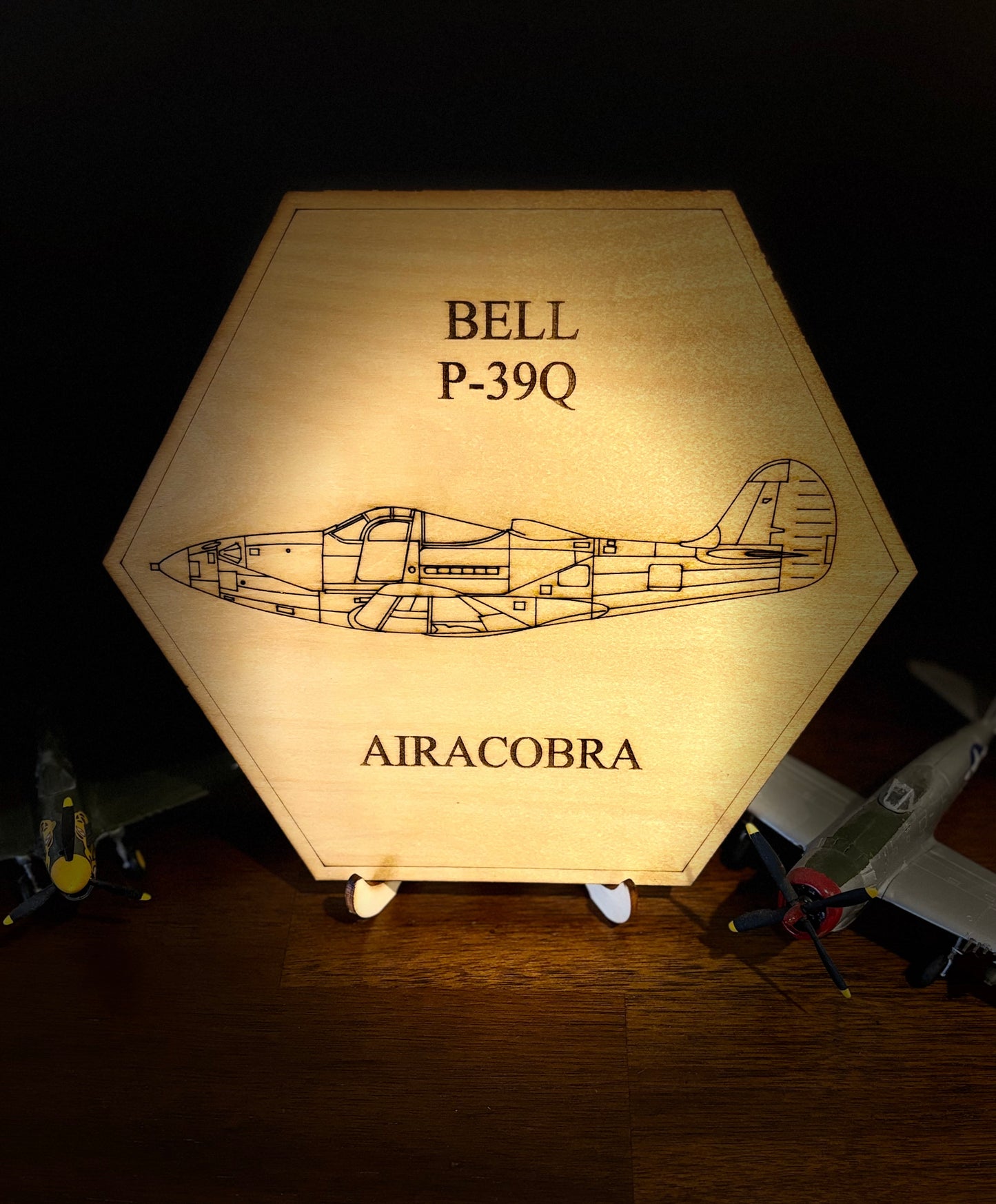 World War II American Airplane Fighter Display or Wall Art (1 piece)