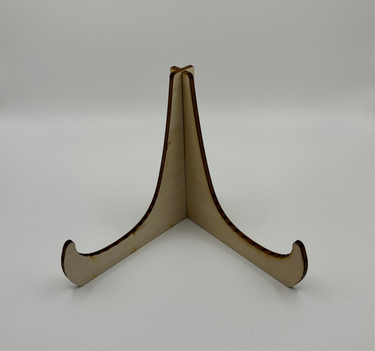 Laser-Engraved Stand for Displaying Art