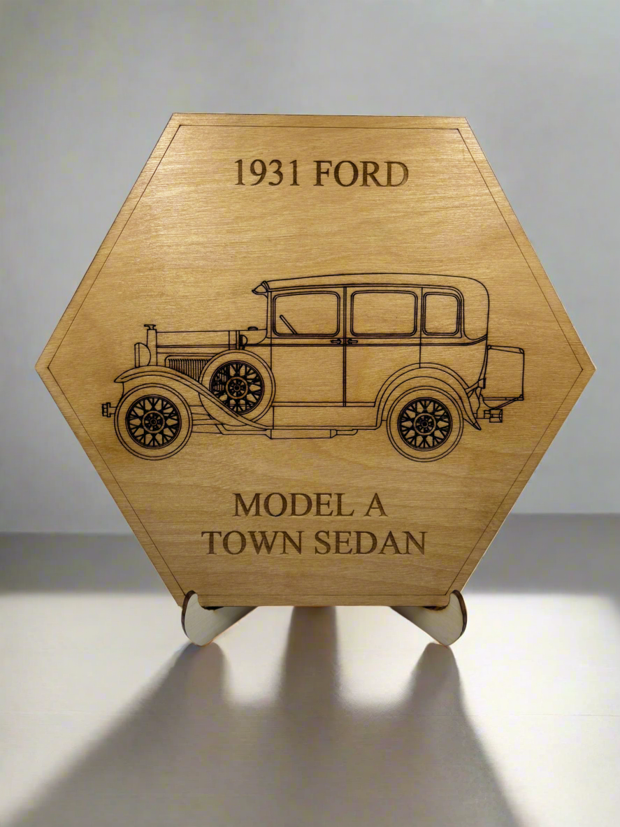 Laser-Engraved Stand for Displaying Art