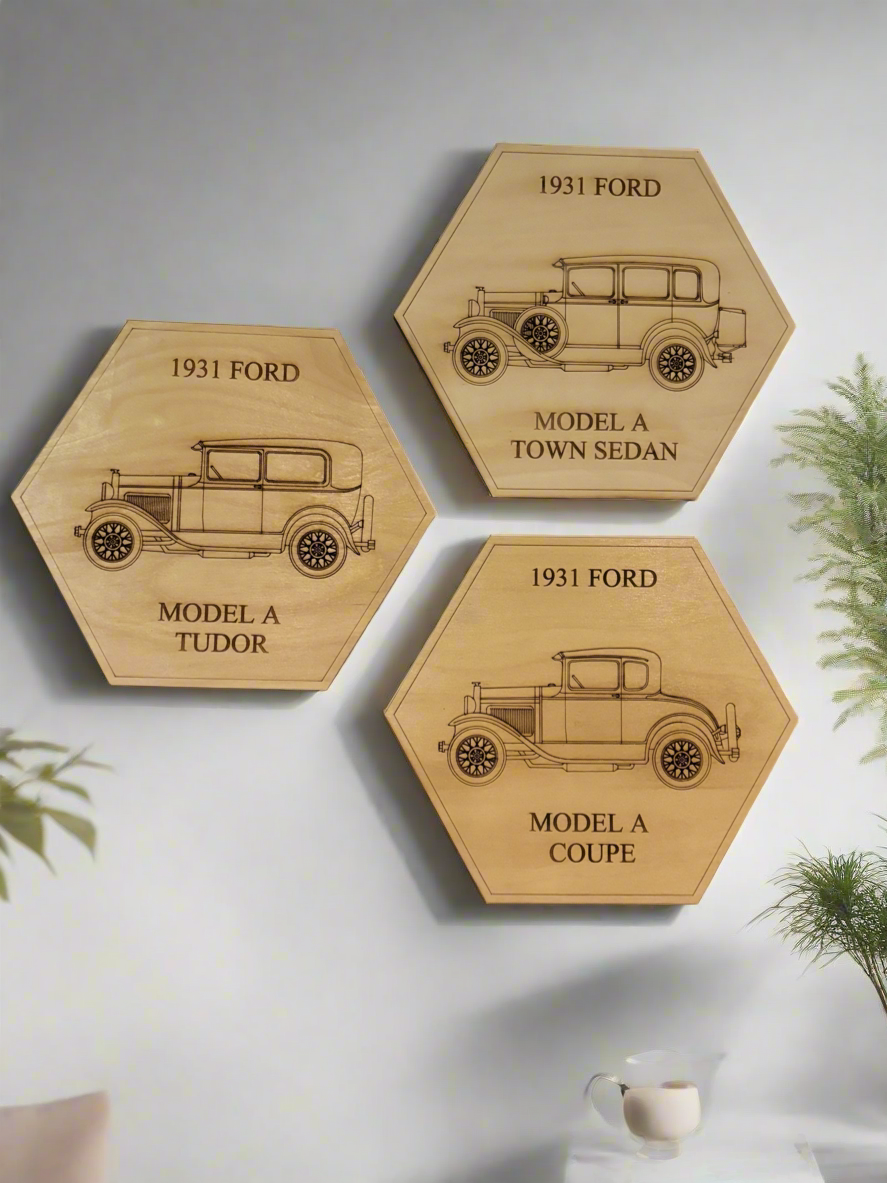 1928, 1929, 1930, 1931 Ford Model A Display or Wall Art (1 piece)