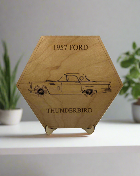 1957 Ford Thunderbird Wall or Display Art – Perfect for Car Enthusiasts (1 Piece)