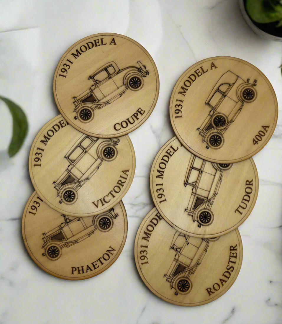 1931 Ford Model A Collection Coaster Set (Set of 6)