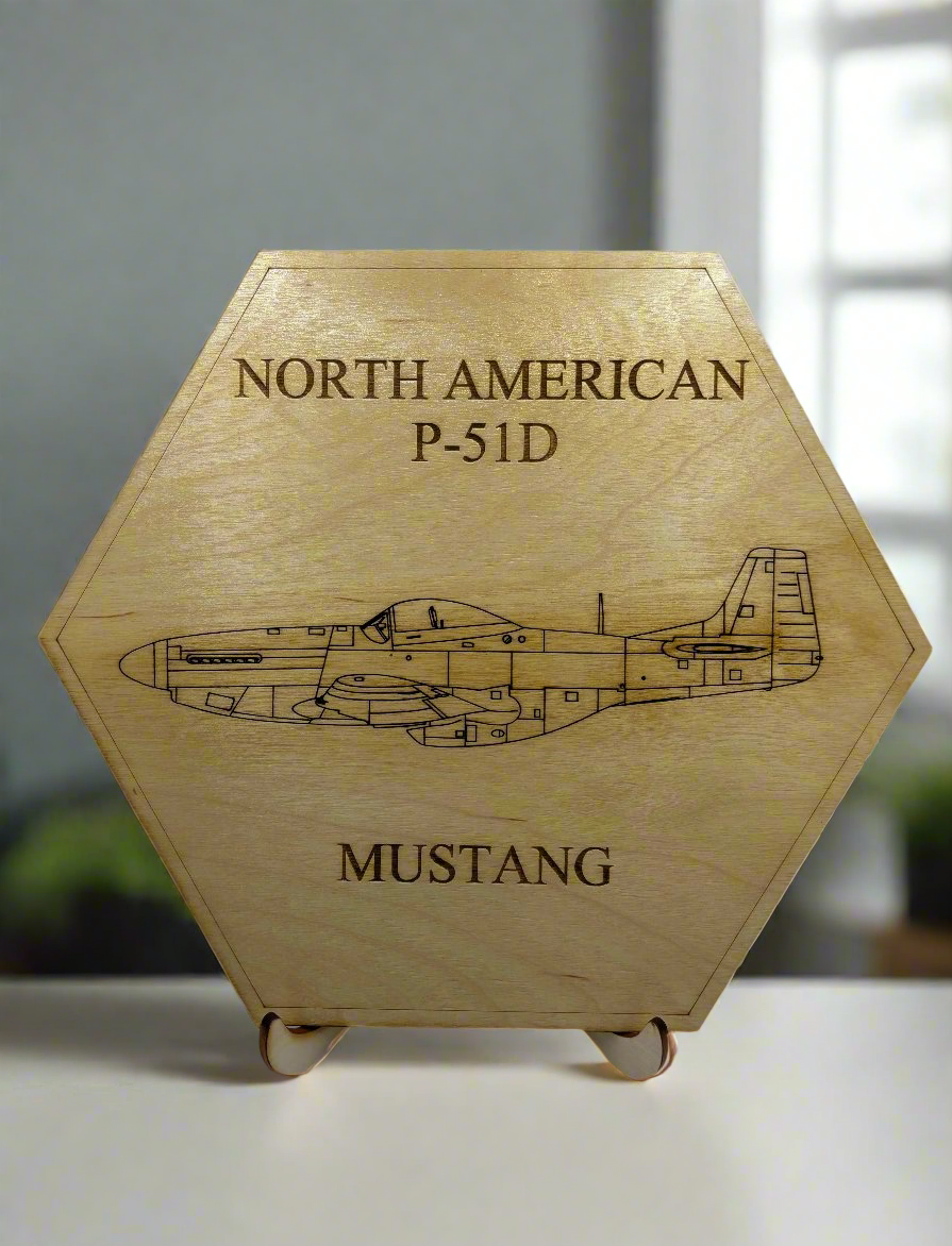 World War II American Airplane Fighter Display or Wall Art (1 piece)