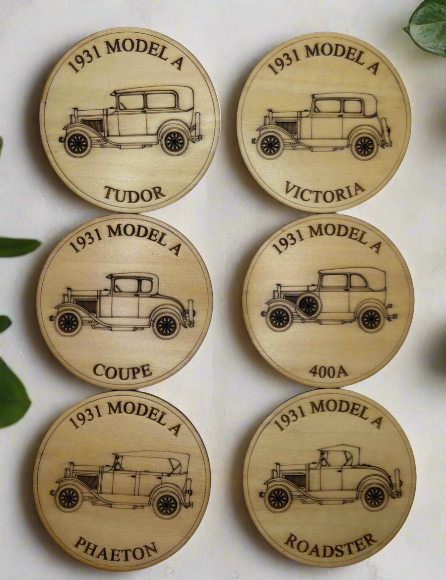 1931 Ford Model A Collection Coaster Set (Set of 6)