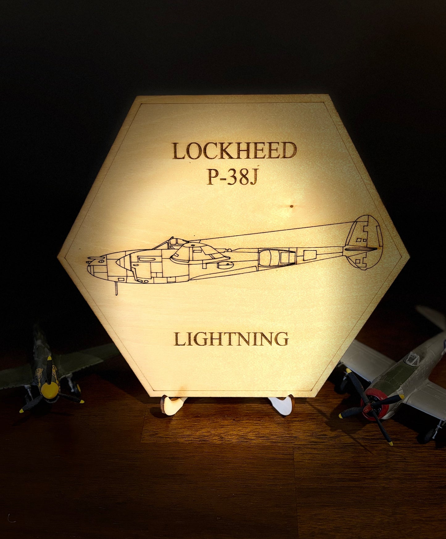 World War II American Airplane Fighter Display or Wall Art (1 piece)