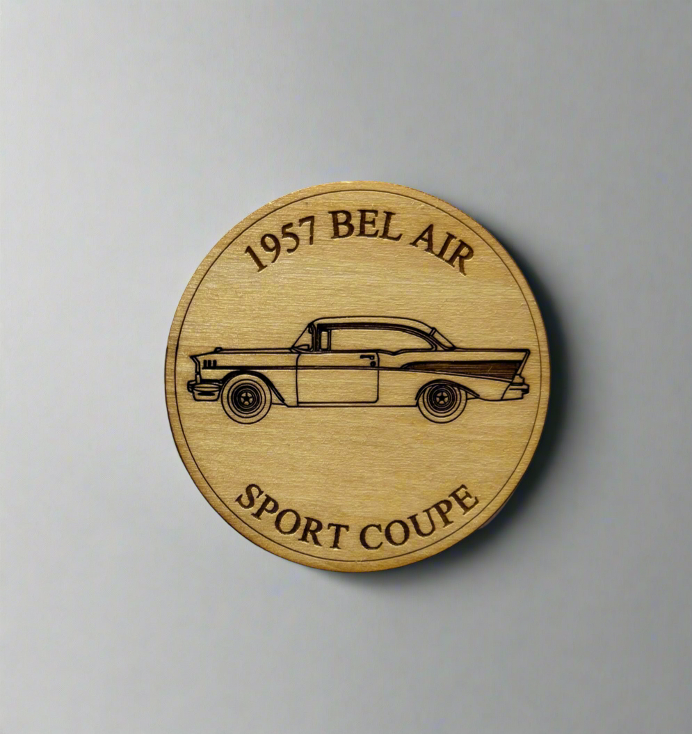 Vintage 1957 Chevy Wall or Display Art, Ornament or Coaster Set - Perfect for Car Enthusiasts (1 piece)