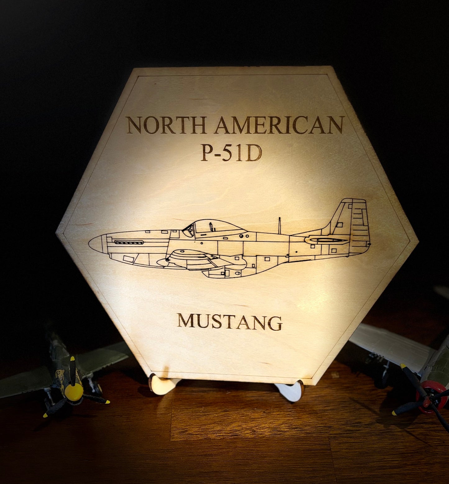 World War II American Airplane Fighter Display or Wall Art (1 piece)