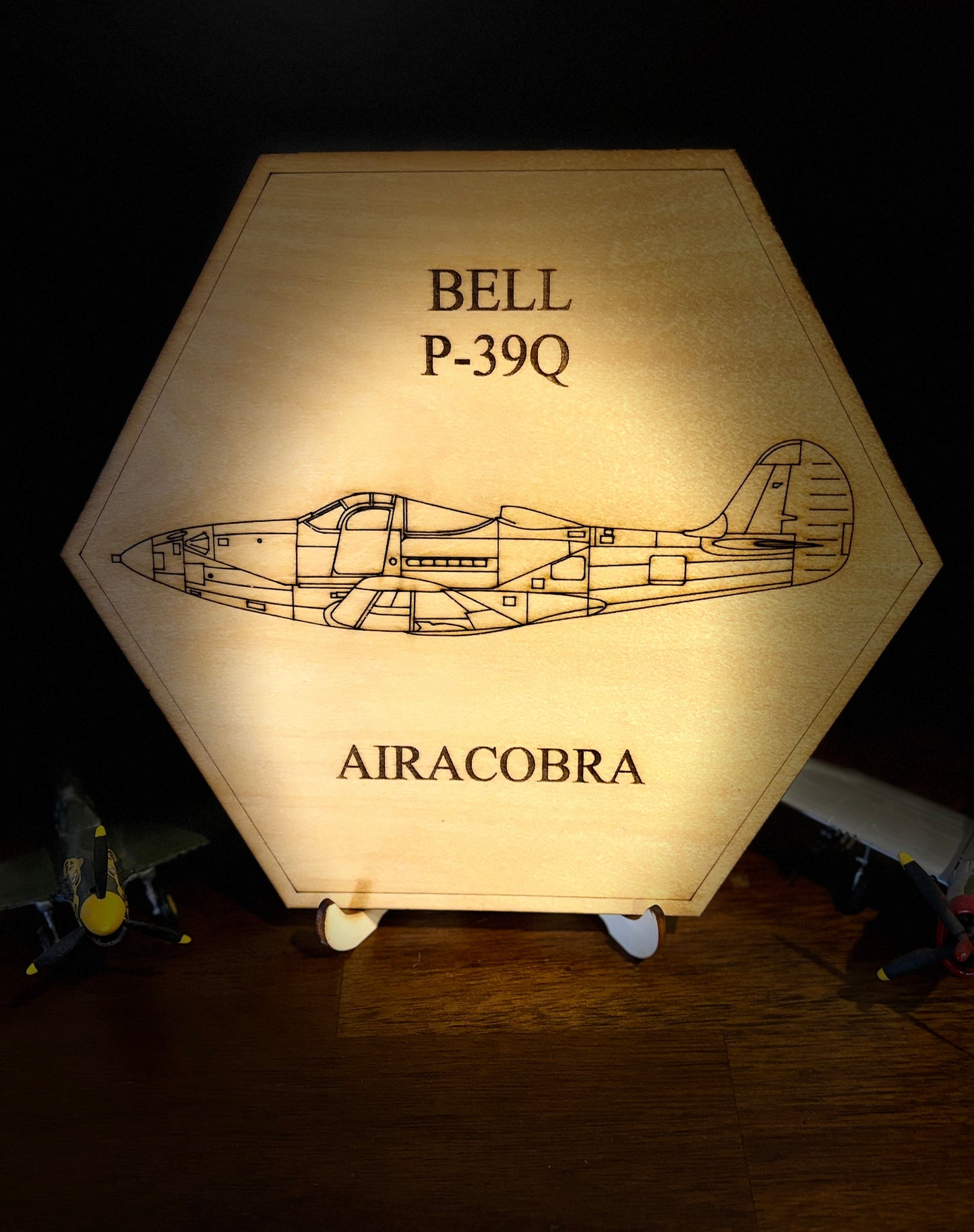 World War II American Airplane Fighter Display or Wall Art (1 piece)