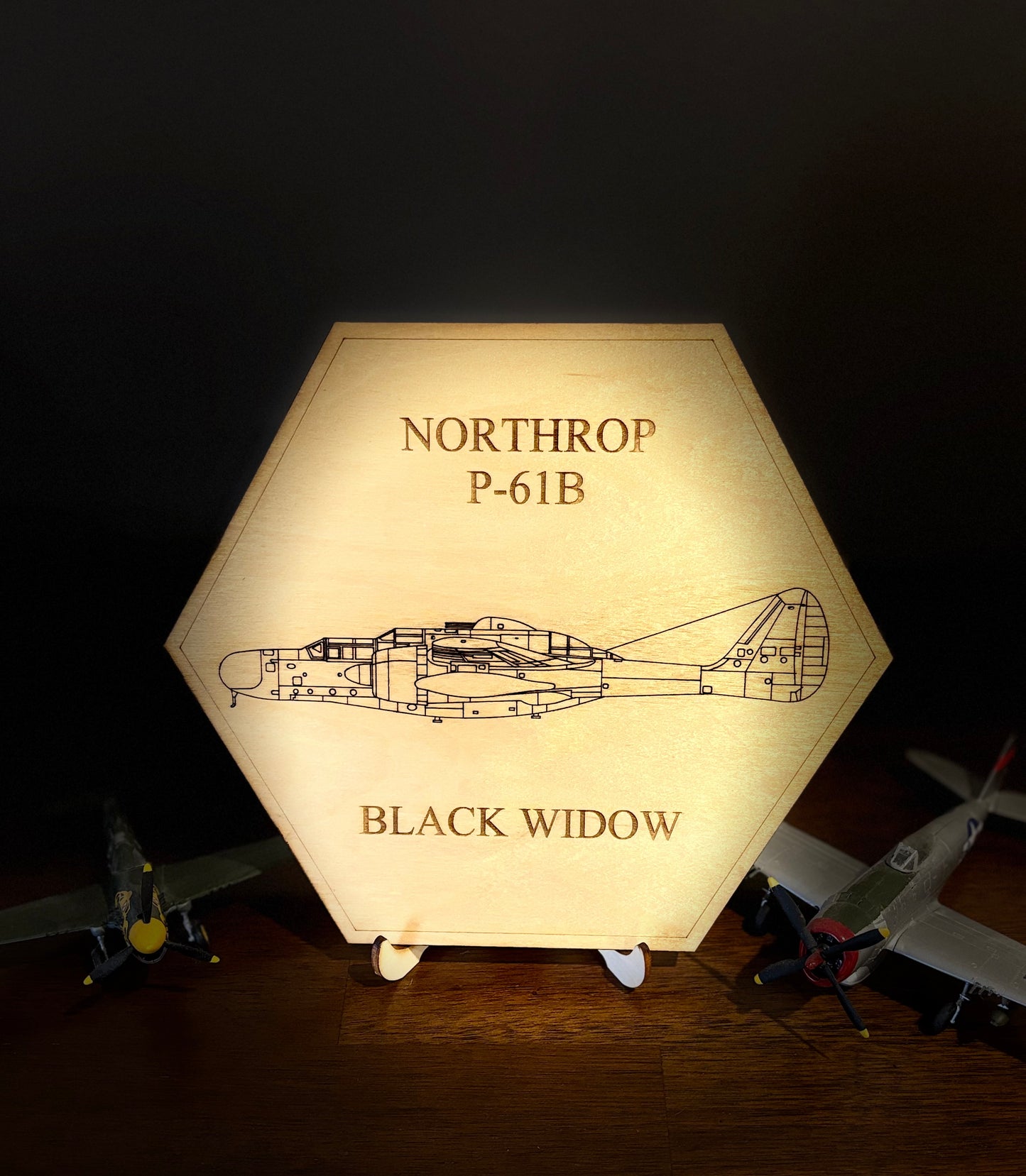 World War II American Airplane Fighter Display or Wall Art (1 piece)