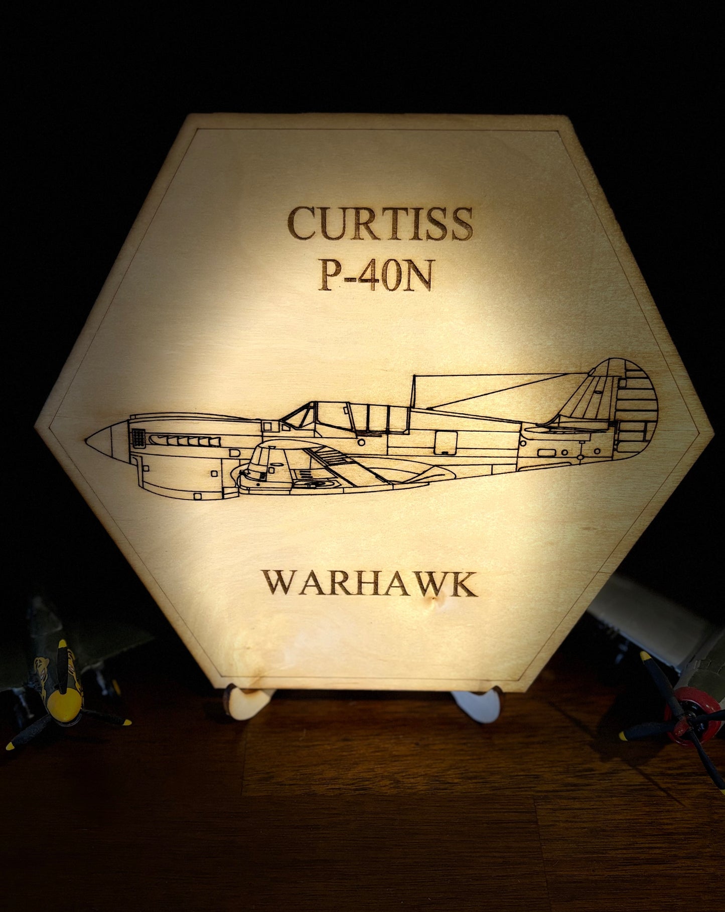 Laser-Engraved Stand for Displaying Art