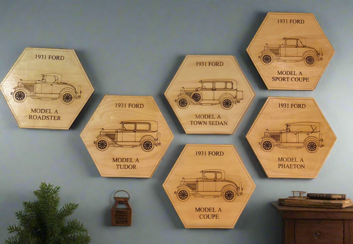 1928, 1929, 1930, 1931 Ford Model A Display or Wall Art (1 piece)