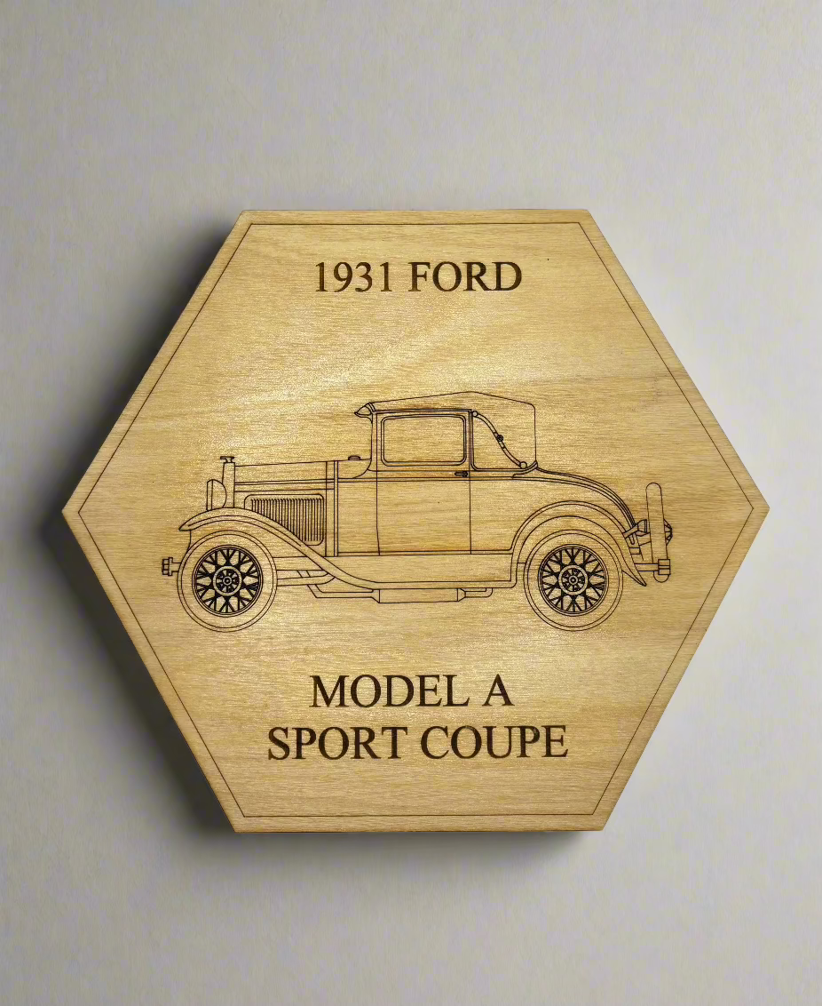 1928, 1929, 1930, 1931 Ford Model A Display or Wall Art (1 piece)