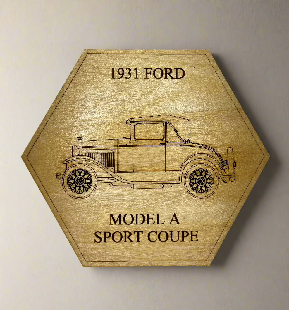 1928, 1929, 1930, 1931 Ford Model A Display or Wall Art (1 piece)